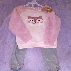 Pearl Kids Matching Set - Pink and Gray